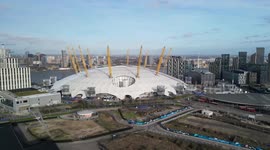 The O2 London, filmed using a dji drone