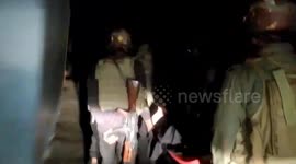 Indian army rescues Pregnant lady after being stuck in landslide in northern India
