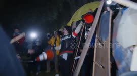 USA: Los Angeles UCLA Encampment Protest Escalates Part 3 SOT