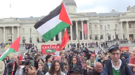 'Free, free Palestine!' Thousands attending May Day rally in London voice support for Palestine