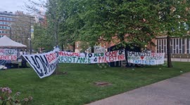 Pro Palestine Camp Set Up At The University of Manchester.  In England