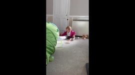 Father Accidentally Hits Daughter With Ball