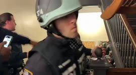New York cops clear protestors from Columbia University