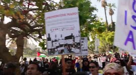 Thousands march for the may day in Los Angeles, California, United States