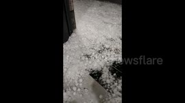 China: Consequences of hailstorm in Shijiazhuang