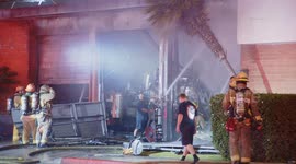 USA: Los Angeles County Fire Station Burns in Huntington Park