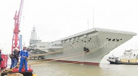 China: China's aircraft carrier Fujian sets out for maiden sea trials