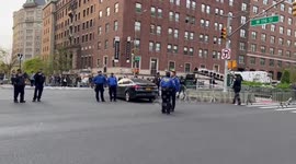 USA: People march for Palestine towards City College of New York