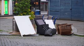 Fly tippers target town centre clock in Kent, UK