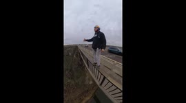 Base Jumper Hits Bullseye On Bridge Jump