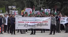 Turkish university students stage anti-Israel rallies