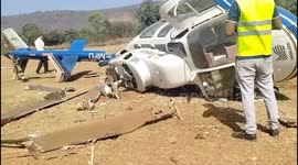 Pilot injured as helicopter on way to pickup political leader crash lands in Raigad