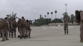 USA: B-Roll: 1st Bn., 11th Marines executes HIRAIN