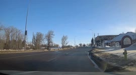 Truck Almost Crashes