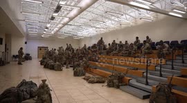 USA: Soldiers with the Irish Guards conduct air assault mission to support 1st BCT, 10th MTN DIV (LI)