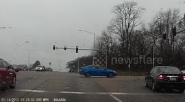 Car Crash On Green Left Turn Intersection