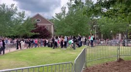 US: Pro-Palestine Protesters At Ole Miss Met With Larger Crowd Of Counter-Protesters