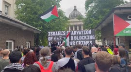Protest outside UCL by pro- Palestine protesters