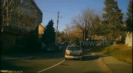 Unexpected crash during overtake, driver suddenly decided to turn left