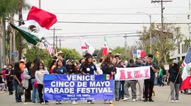 Venice 5 de mayo parade festival in Santa Monica, California