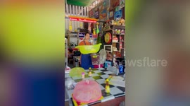 Restaurant serves up food on wacky collection of items