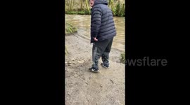 Mud mishap: family walk takes a hilarious turn