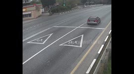 Surveillance footage captures serious collision on Batumi Highway in Dagomys, Sochi
