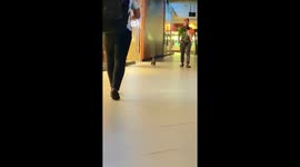 Pet duck admirably follows its owner through Bonifacio Global City, Philippines