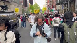 USA: Healthcare workers united for a free Palestine and soon joined by other Palestinian supporters
