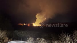 Farm buildings on fire Highway 3, Arcadia Nova Scotia