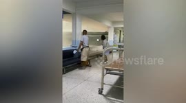 Freak storm batters hospital in northern Thailand