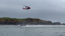 Stranded family rescued from rocks off Dublin coast