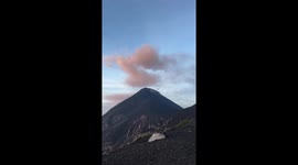 Mount Fuego erupts: climber captures explosive moment