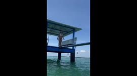 Plank jump fail into Puerto Princesa waters!