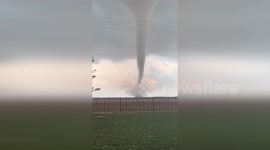 USA: Tornado Strikes Near Hawley, TX