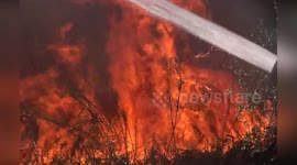 Spain: Firefighters battle Valencia Wildfires Potentially Set by Arsonists