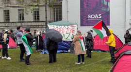 Pro-Palestine students set up tens in SOAS University in London