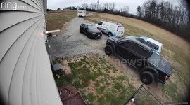 FedEx Driver Backs Into Parked Vehicle