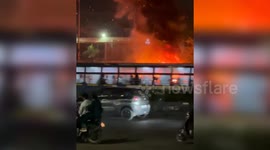 India: Massive fire breaks out at air cooler shop