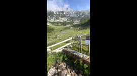 Hiker discovers self-service oasis amongst serene mountain landscape in Austria