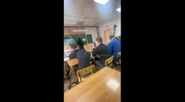 Student's fall caught on camera during classroom mishap