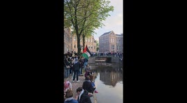 Pro-Palestine demonstration erupts at University of Amsterdam