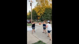 Basketball Beer Challenge Crotch Shot