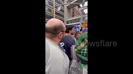 US: Pro-Palestine And Pro-Israel Supporters Clash Near NYC Hunter College