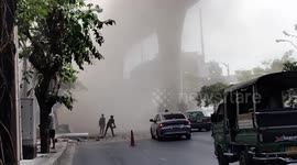 Building collapses onto road during demolition