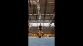 Learning a new skill ends in disappointment for the cheerleading duo