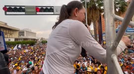 María Corina Machado addresses to her followers in Maracaibo, Venezuela