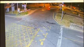 Terrifying Moment: Biker Collides with Car on Khao Talo Road