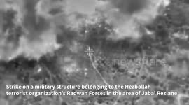 Lebanon: Israeli Air Force fighters struck a military structure belonging to Hezbollah in the Jebel Rezlan area