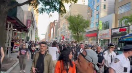 USA: Crowd march for Palestine in New York